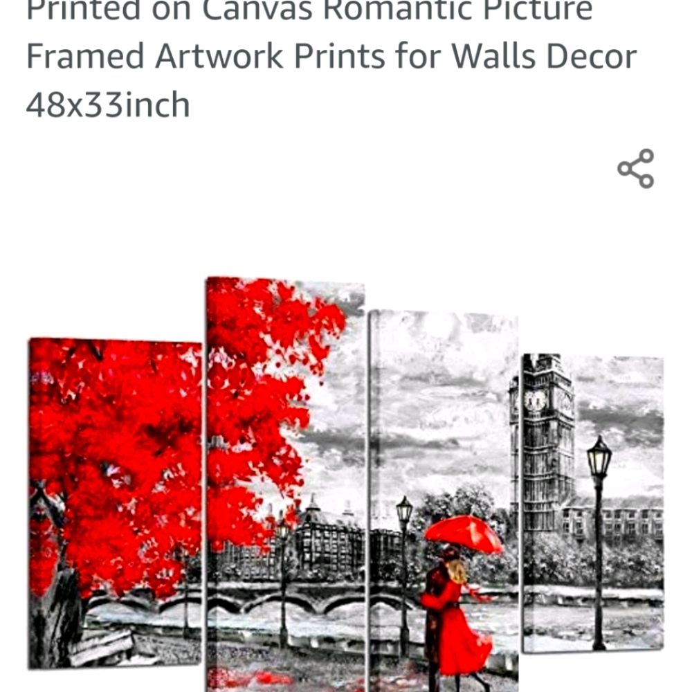 Canvas prints paris red